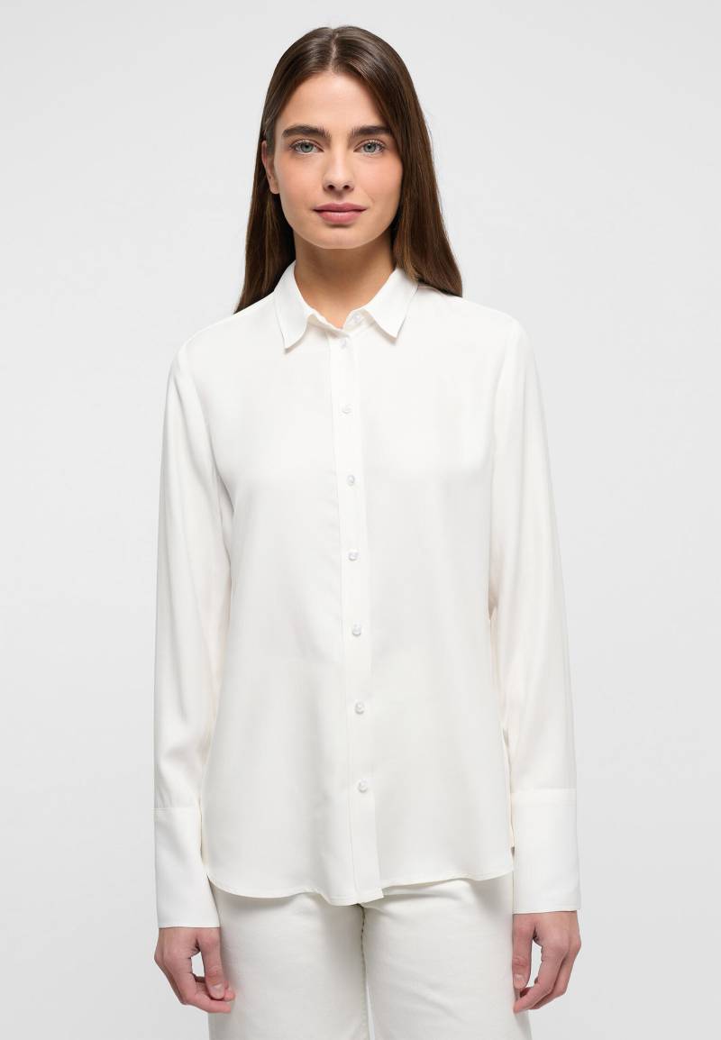 ETERNA - Viscose Shirt Bluse Viskose Langarm off-white von ETERNA