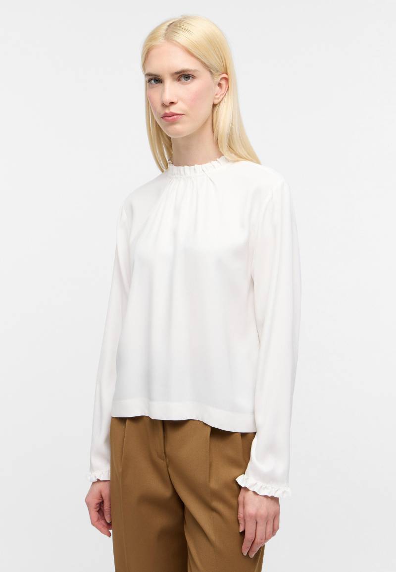 ETERNA - Viscose Shirt Bluse Viskose Langarm off-white von ETERNA