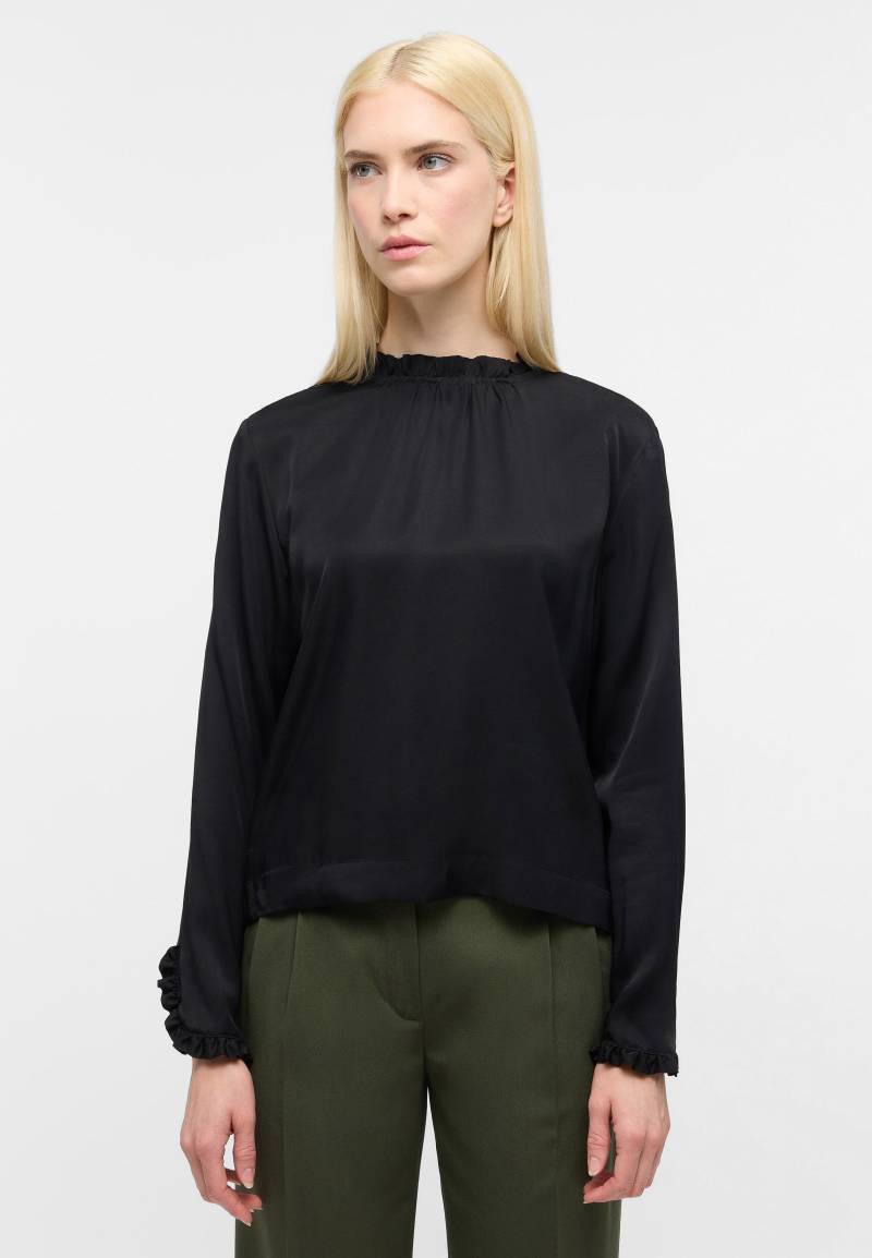ETERNA - Viscose Shirt Bluse Viskose Langarm schwarz von ETERNA