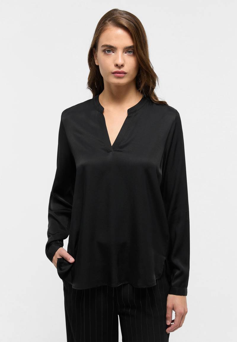 ETERNA - Viscose Shirt Bluse Viskose Langarm schwarz von ETERNA