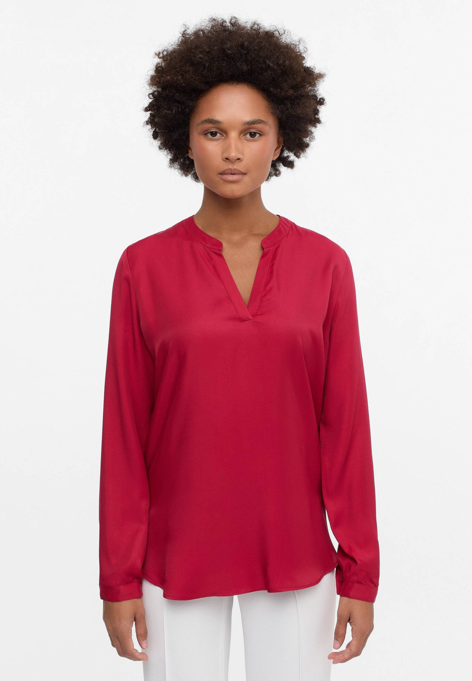 ETERNA - Viscose Shirt Bluse Viskose Langarm weinrot von ETERNA