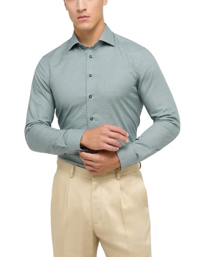 ETERNA Herren Baumwollhemd Slim FIT 1/1 salbeigrün 42_H_1/1 von ETERNA