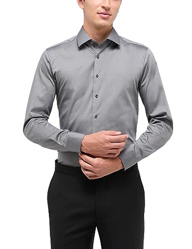 ETERNA Herren Performance Shirt Slim FIT 1/1 hellgrau 38_H_1/1 von ETERNA