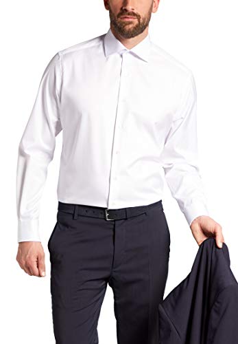 eterna Long Sleeve Shirt MODERN FIT Cover Shirt Twill White Uni EXTRA Long ARM Hemd, von ETERNA