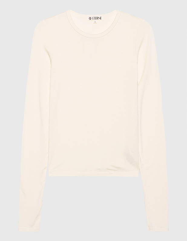 Fitted Crewneck Cream von ÉTERNE