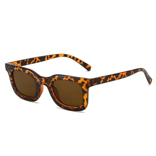 ETETGVG Klassische Retro-Sonnenbrille für Männer und Frauen, trendig, für Outdoor- und Reisezwecke, UV400 (Leopardenbraun) von ETETGVG