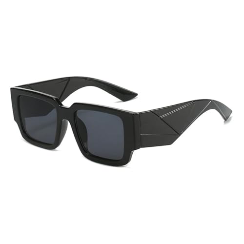 ETETGVG Klassische Sonnenbrille für Männer und Frauen, trendig, luxuriös, fürs Autofahren im Freien, Unisex, UV400 (Schwarzgrau) von ETETGVG
