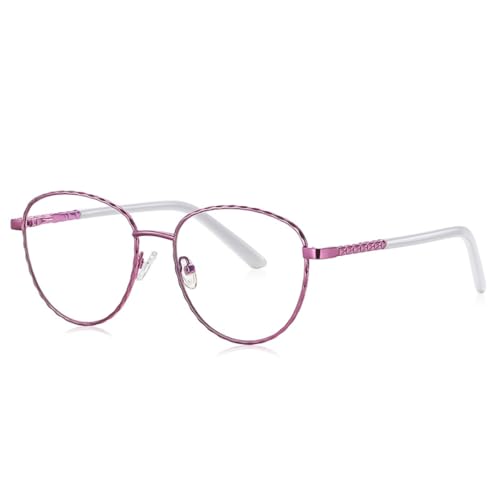 ETETGVG Metall Oval Damen Anti Brille Weiblicher Großer Rahmen Literarischer Spiegel (4) von ETETGVG