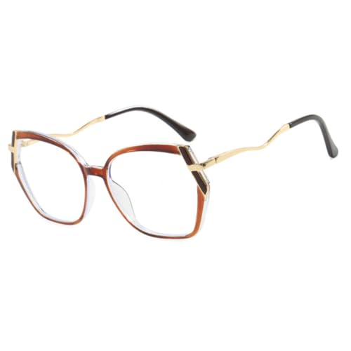 ETETGVG Polygon Große Brillenfassung Damen Klare Brille(6) von ETETGVG
