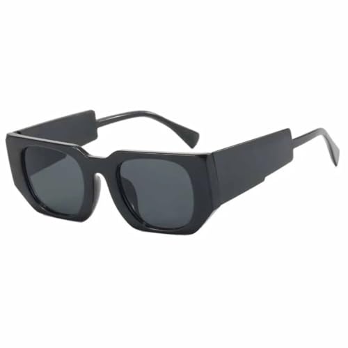 ETETGVG Punk-Retro-Sonnenbrille für Damen und Herren, fürs Autofahren im Freien, Angeln, Reisen, UV400 (Schwarzgrau) von ETETGVG