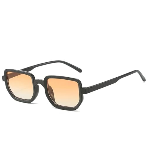 ETETGVG Retro-Sonnenbrille im klassischen Stil für Damen und Herren, luxuriöser Trend, Outdoor, Reisen, Angeln, UV400 (Schwarz/Orange) von ETETGVG