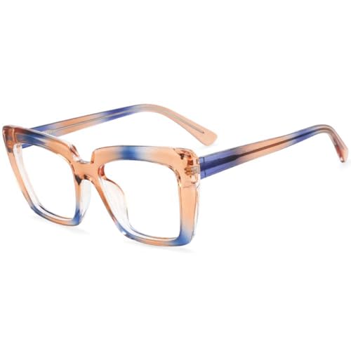 ETETGVG Schillernde Blockierbrille mit großem Rahmen, modisch (5) von ETETGVG