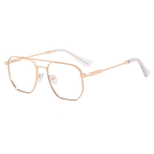 ETETGVG Trend Style Brillengestell Damenmode Metall Herrenbrillen (4) von ETETGVG