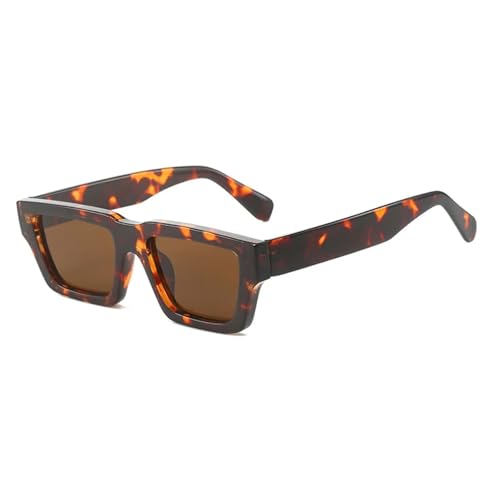 ETETGVG Trendige Sonnenbrillen für Damen und Herren, luxuriöse Brillen mit kleinem Rahmen, fürs Autofahren und Angeln, UV400 (Leopardenbraun) von ETETGVG