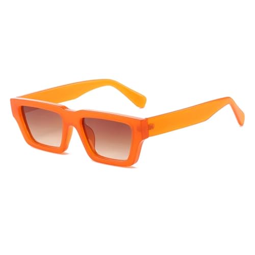 ETETGVG Trendige Sonnenbrillen für Damen und Herren, luxuriöser kleiner Rahmen, fürs Autofahren und Angeln im Freien, UV400 (Orange Gradient Tea) von ETETGVG