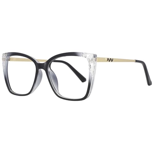 ETETGVG Trendy große Rahmen Damen transparente Modebrillen (1) von ETETGVG