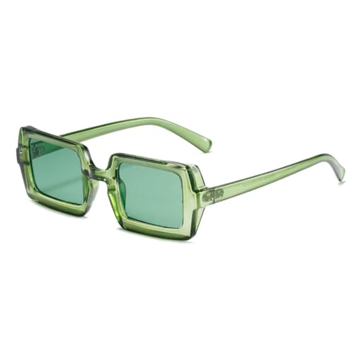 ETETGVG Vintage-Sonnenbrille für Damen und Herren, luxuriöser kleiner Rahmen, Trend für Outdoor-Reisen, UV400 (Grüngrün) von ETETGVG