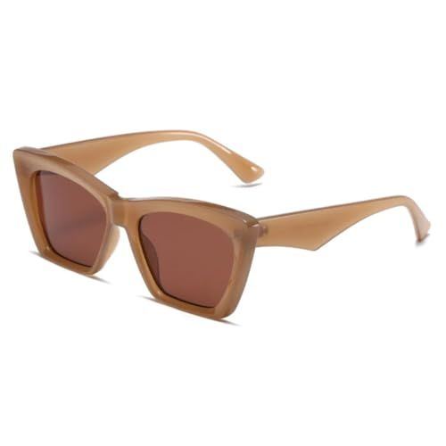 Modische Cat-Eye-Sonnenbrille für Damen, UV400 (Jelly Tea Tea) von ETETGVG
