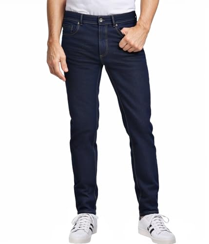 ETHANOL Herren Slim Hyper Stretch Classic Straight Leg Denim Jeans, Apl22880sk-pk3puelp-indigo, 34W / 32L von ETHANOL