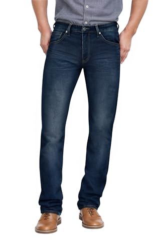 ETHANOL Herren schlanke Stretch-Denim Jean 32 Dunkelblau von ETHANOL