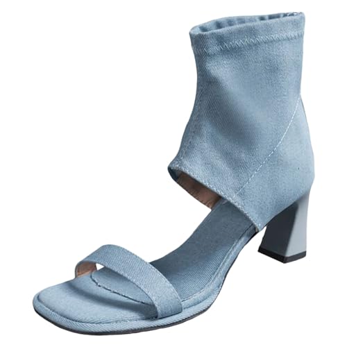 ETHKIA Sommerschuhe Bequeme Sandalen Damen Bequem hausschuhe Sommerschuhe Schuhe Damen Outdoor Stiefeletten Damen Mit Absatz Stoßfest Sport- & Outdoorsandalen für Damen von ETHKIA