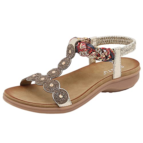 ETHKIA Sommerschuhe Damen Sandalen Sommer Elegant Flip Flops Damen Sommerschuhe Plateau Schuhe Damen Sport Keilabsatz Schuhe Damen Stoßfest Sport- & Outdoorsandalen für Damen von ETHKIA