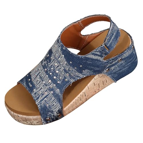 ETHKIA Sommerschuhe Sandalen DamenBequem Hausschuhe Damen Sommerschuhe Damen Schuhe Outdoor Ankle Boots Damen Stoßfest Sport- & Outdoorsandalen für Damen von ETHKIA