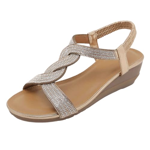 ETHKIA Sommerschuhe Sandalen JungenElegant Flip Flops Damen Sommerschuhe Slings Damen Walking Schuhe Damen Stoßfest Sport- & Outdoorsandalen für Damen von ETHKIA