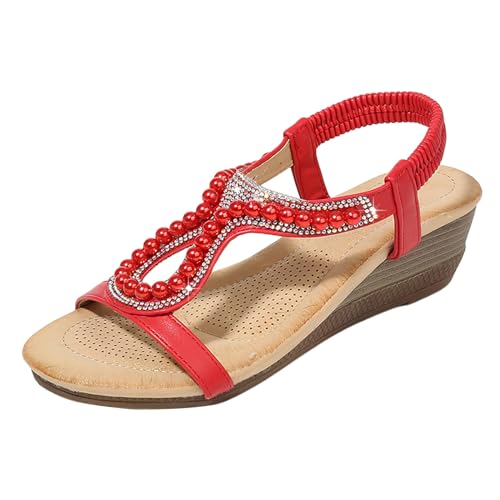 ETHKIA Sommerschuhe Sommer Sandalen Damen Bequem Hausschuhe Herren Sommerschuhe Damen Sandalen Walking Brautschuhe Stoßfest Sport- & Outdoorsandalen für Damen von ETHKIA