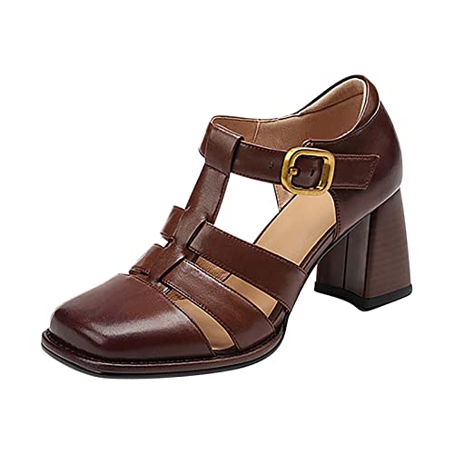 ETHKIA Sommerschuhe Zehentrenner Sandalen Damen Bequem clogs & pantoletten für damen Sommerschuhe High Heels Sport Keilabsatz Schuhe Damen Stoßfest Sport- & Outdoorsandalen für Damen von ETHKIA