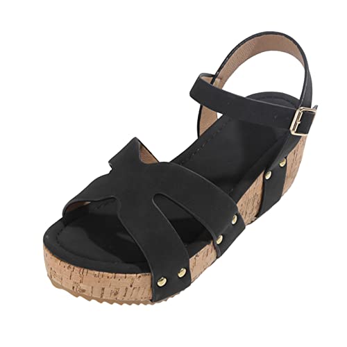 ETHKIA Sommerschuhe Geschlossene Sandalen Damen Elegant Badeschuhe Damen Sommerschuhe High Heels Trekking Schuhe Damen Stoßfest Sport- & Outdoorsandalen für Damen von ETHKIA