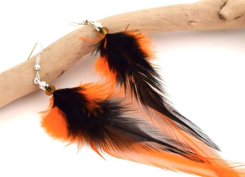 Doli-Federohrringe, Schicke Facettierte Ohrringe, Party-Federohrringe, Abendschmuck Doli-Federohrringe, Schicke Facettierte Ohrringe, Party-Federohrringe, Abendschmuck von ETHNICFEATHER