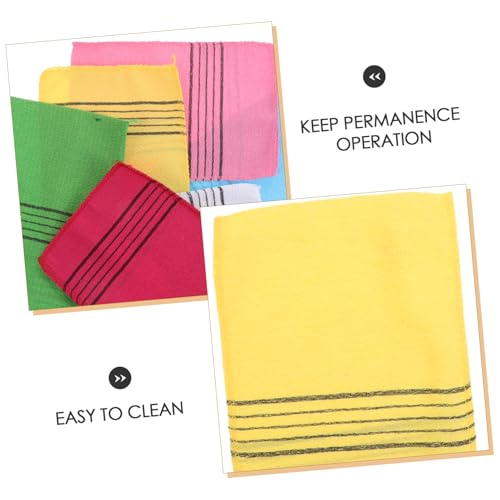 ETHZZLE 12 Stück Teiliges Koreanische Sauna-peeling-badetücher mit Grober Textur Farbige Duschlappen für Sanftes Körperpeeling Robustes Reisefreundliches Design für Sauna Fitnessstudio und von ETHZZLE
