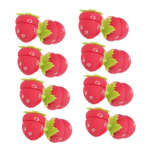 ETHZZLE 18 Stück Teiliges Haarwickler aus Weichem Warmefreie Strawberry Curlers für Schonendes Locken über Nacht Leichte Tragbare Lockenwickler für Damen für Reise und Alltag von ETHZZLE