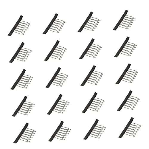 ETHZZLE 20 Stück Teiliges Perücken Clips mit Zahn Stahlkämmen Langlebige Haarkämme für DIY Perückenzubehör Praktische Haarspangen und Krallenclips für Frauen Geeignet zum Fixieren von von ETHZZLE