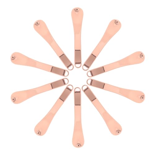 ETHZZLE 20 Stück Teiliges Wiederverwendbarer Metall Kosmetikspatel Hautpflege Löffel für Cremes Masken Lotionen Tragbar und Handlich für Reisen und Tägliche Anwendung Roségoldfarben von ETHZZLE
