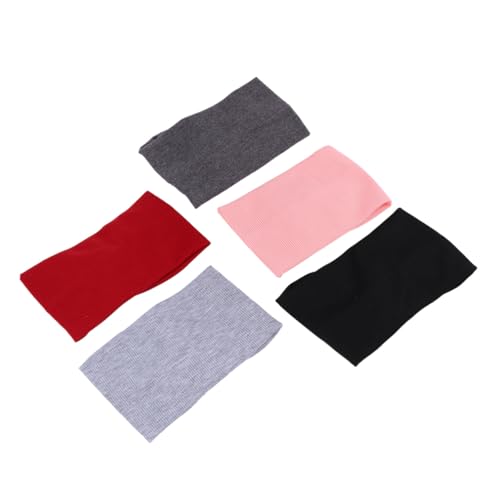 ETHZZLE 5 Stück Teiliges Haarband Elastisch Cross Hair Headwrap in Schwarz Dunkelgrau Hellgrau Weinrot Modische Haaraccessoires für Mädchen Weiches Langlebiges Stirnband von ETHZZLE