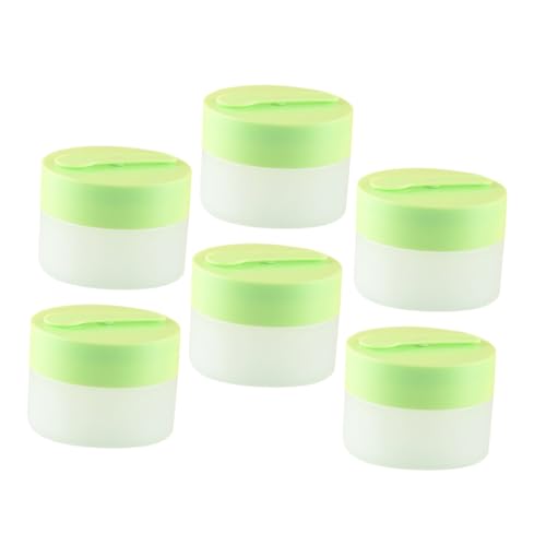 ETHZZLE 6 Stück Teiliges Leerer Kosmetikbehälter Kunststoff mit Abnehmbarem Inneneinsatz und Magnetischem Löffel Wiederbefüllbar für Gesichtscreme Maske Lotion Praktische Aufbewahrung von ETHZZLE