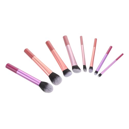 ETHZZLE 8 Stück Teiliges Make Up Pinsel Set Weich Langstielig für Lidschatten Puder Vielseitig Tragbar für Reisen Präzise Anwendung Komfortabler Griff für Gesicht und Augen von ETHZZLE