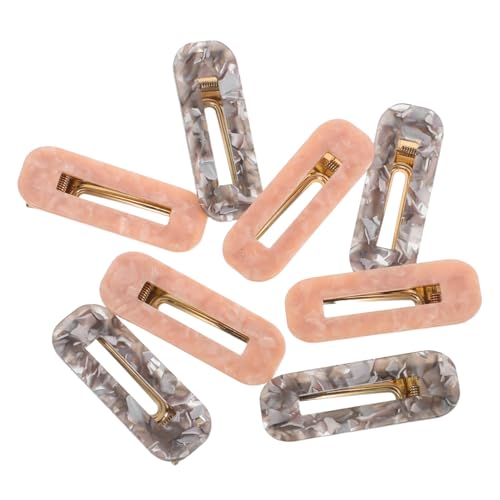 ETHZZLE 8 Stück Teiliges Rechteckiger Acetat Haarspangen für Mädchen Flache Leichte Haarklammern mit Sicherem und Langlebig für Alltag und Styling von ETHZZLE