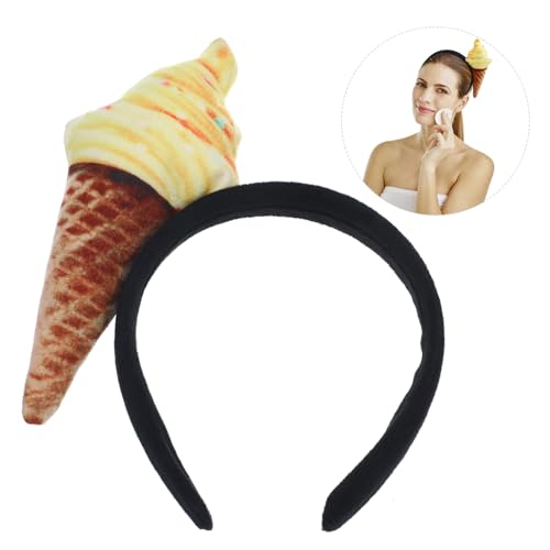 ETHZZLE Neuartiger Haarreif in Form Einer Eistüte - Witziges Accessoire Für Partys - Geburtstage Und Events - Unisex-Verkleidung Für Erwachsene - Lustige Kopfbedeckung Für Eisverkäufer Und von ETHZZLE