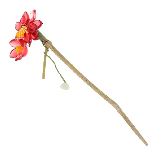 ETHZZLE Haarnadel Mit Blumenmuster Traditionelle Chinesische Haaraccessoires Handgefertigter Floraler Holzhaarstab Für Damen-dutts Und Stilvolle Frisuren von ETHZZLE