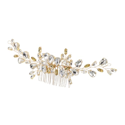 ETHZZLE Seitenkamm Für Hochzeit Mit Strasssteinen Haarkamm Für Braut Kopfschmuck Für Brautjungfern Seitenkämme Für Haare Haarteile Mit Strasssteinen Für Frauen von ETHZZLE