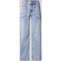 ETIQUETT ESSENTIALS Wide Leg Jeans mit aufgesetzten Taschen Modell 'Darly' in Jeansblau, Größe 28/30 von ETIQUETT ESSENTIALS
