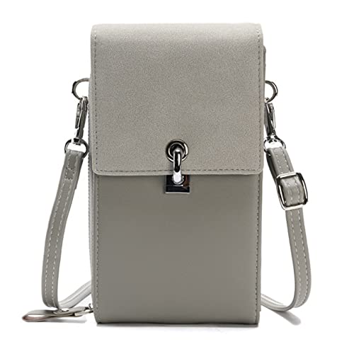 ETORRY Handytasche mit Geldbörse zum Umhängen Small Crossbody Bag Handytasche für Frauen, PU Leder Handtaschen Geldbörse Umhängetasche mit Kreditkartenschlitzen. (Grey) von ETORRY