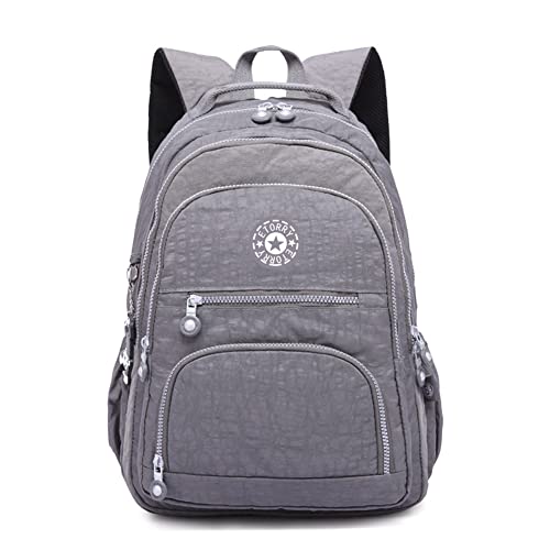 ETORRY Laptop Rucksack Damen 15,6 Zoll Laptopfach Schulrucksack Stylischer Großer Daypack für Uni Reisen Alltag Freizeit Job Damen Rucksack. (Gray,L) von ETORRY