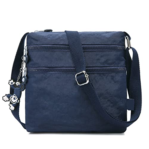 ETORRY Mini Umhängetasche für Damen, Leichte Handtasche für den Alltag, Nylon Schultertaschen, Strapazierfähiger Messenger. (Navy Blue) von ETORRY