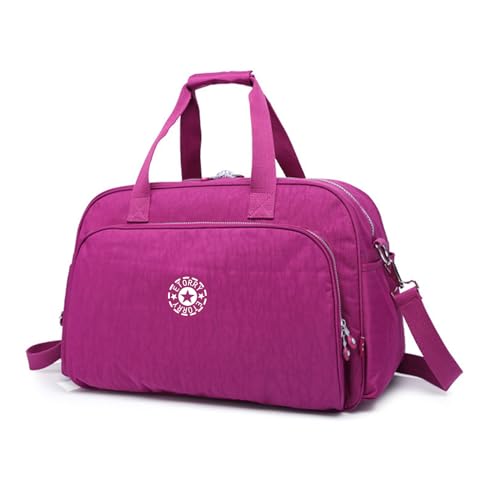 ETORRY Reise-Duffel-Tasche für Frauen von Wochenend-Taschen über Nacht tragen auf Tote Bag Sport Gym Bag. (Fuchsia,Zeitgenössisch) von ETORRY