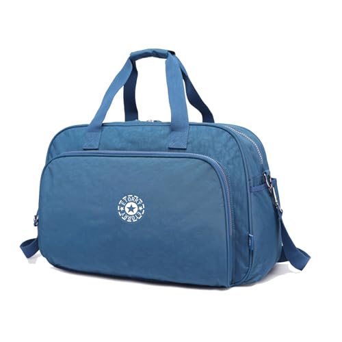 ETORRY Reise-Duffel-Tasche für Frauen von Wochenend-Taschen über Nacht tragen auf Tote Bag Sport Gym Bag. (Light Blue,Zeitgenössisch) von ETORRY