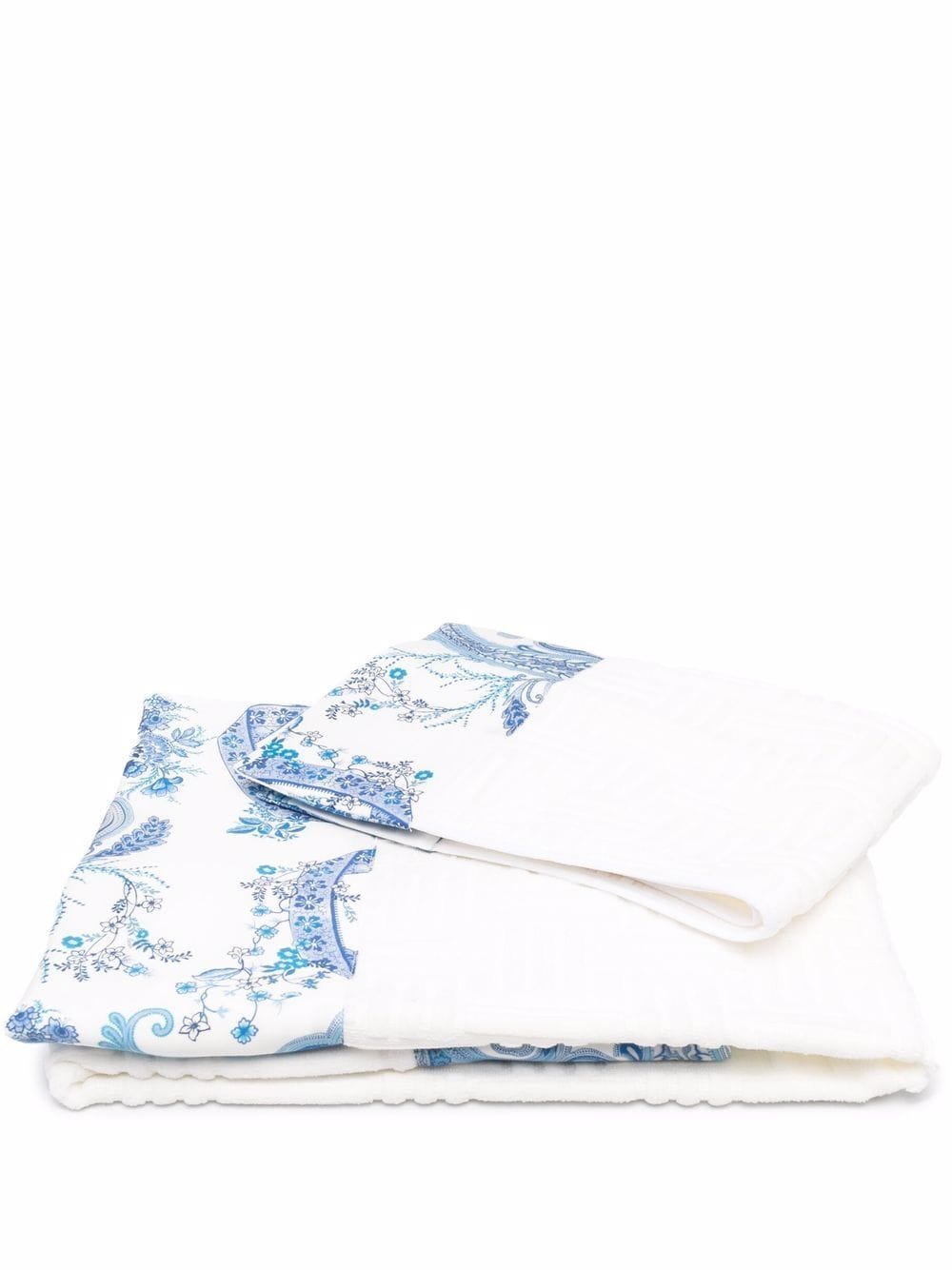 ETRO HOME Set aus zwei Handtüchern mit Blumen-Print - Weiß von ETRO HOME